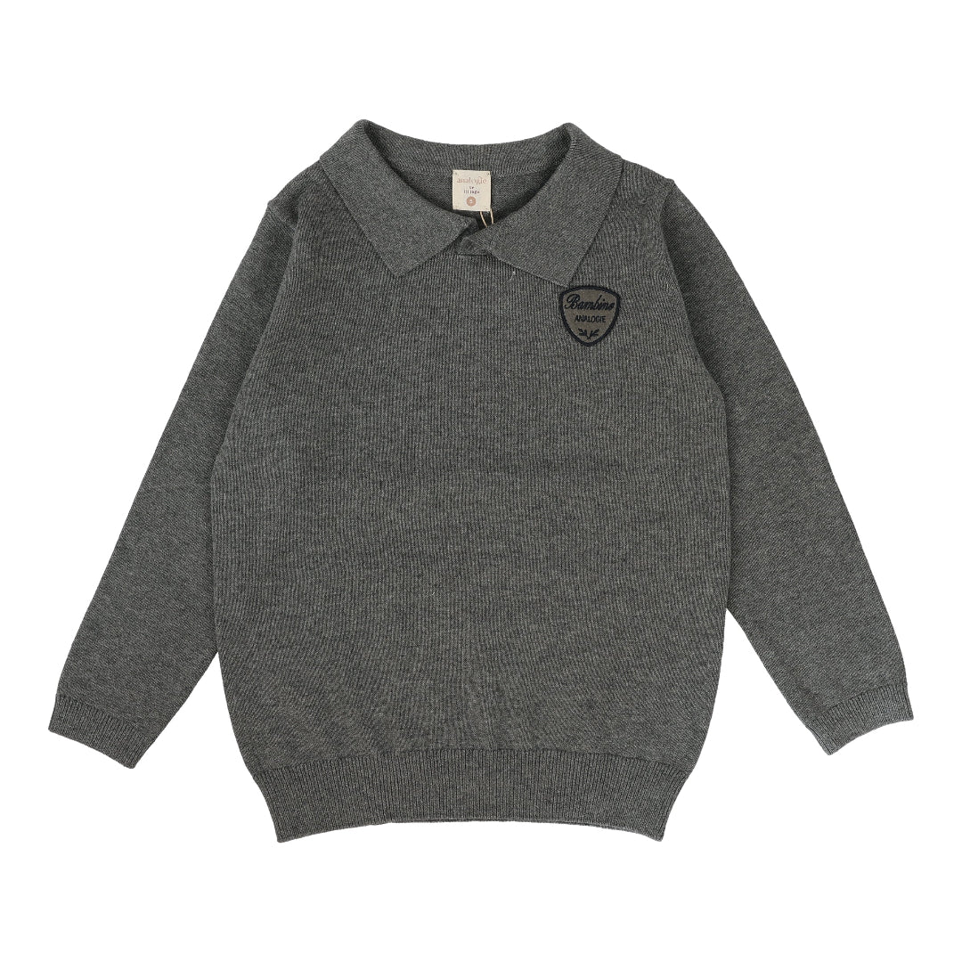 Mid Grey Knit Polo