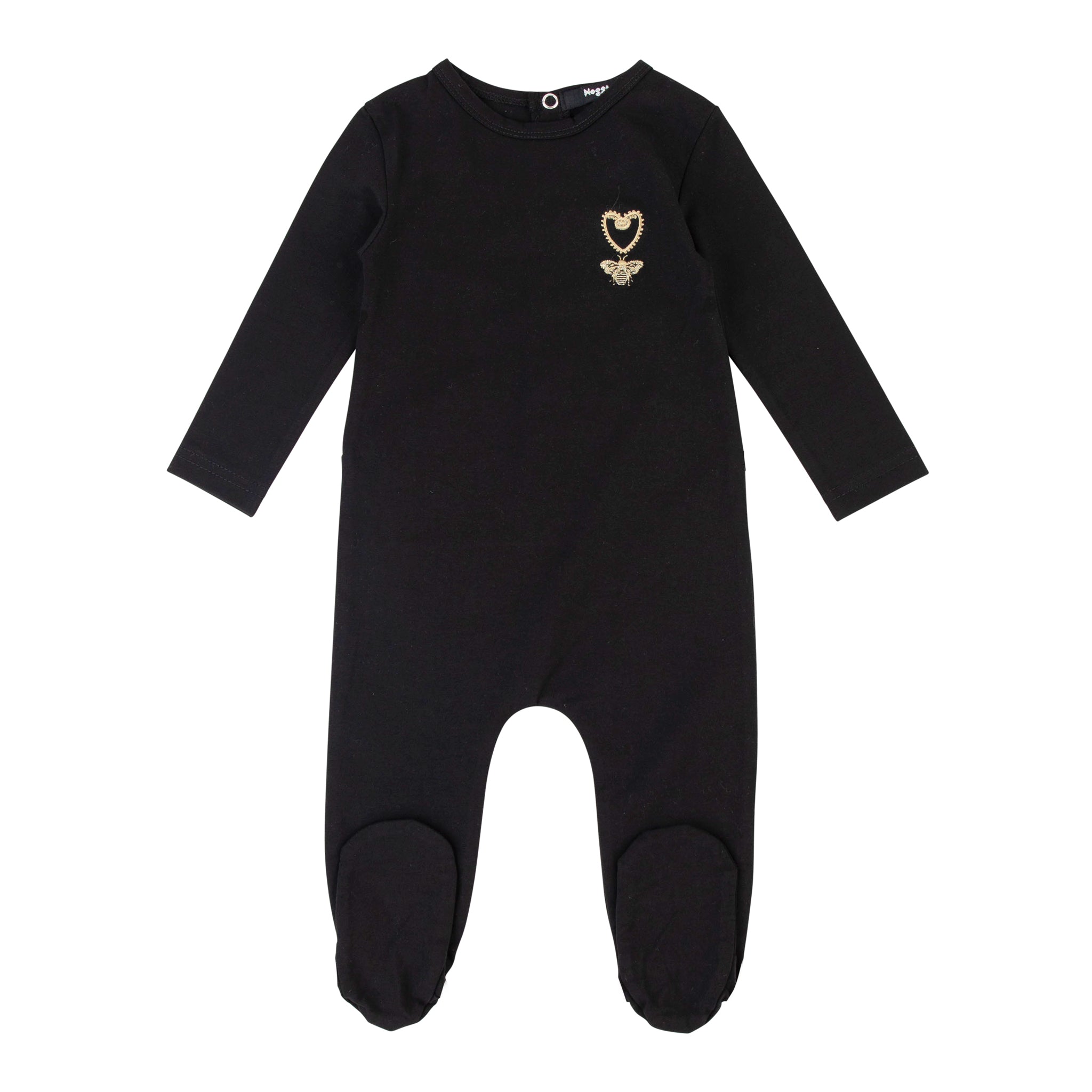 Noggi Girl's Embroidered Bee Footie