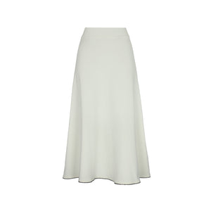 Little Parni Ivory Milano A-Line Midi Skirt