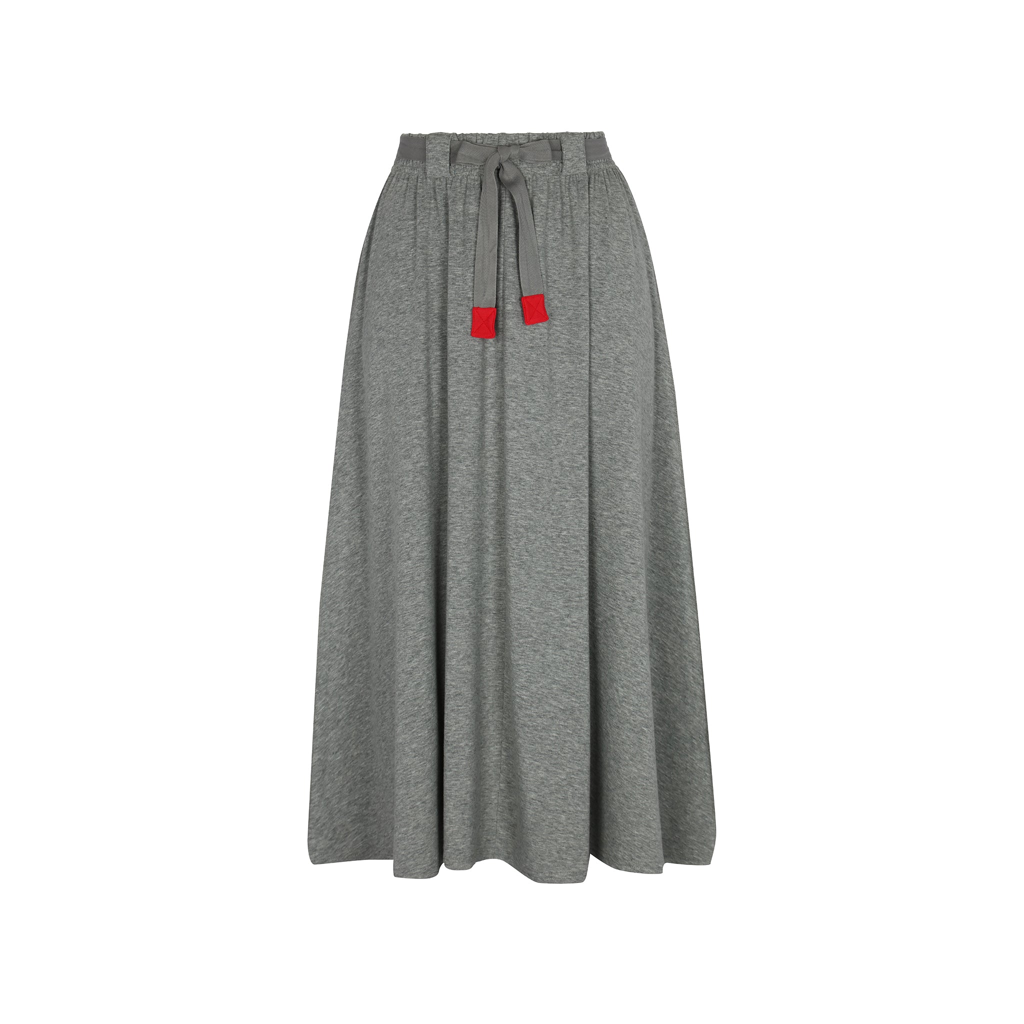 Little Parni Gray Maxi Ribbed Skirt