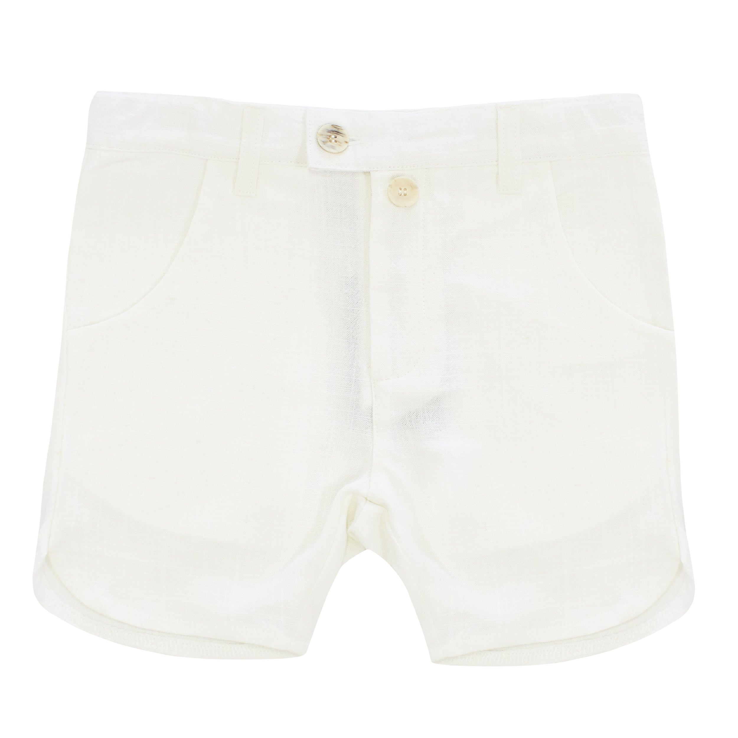 Kipp White Cotton Shorts