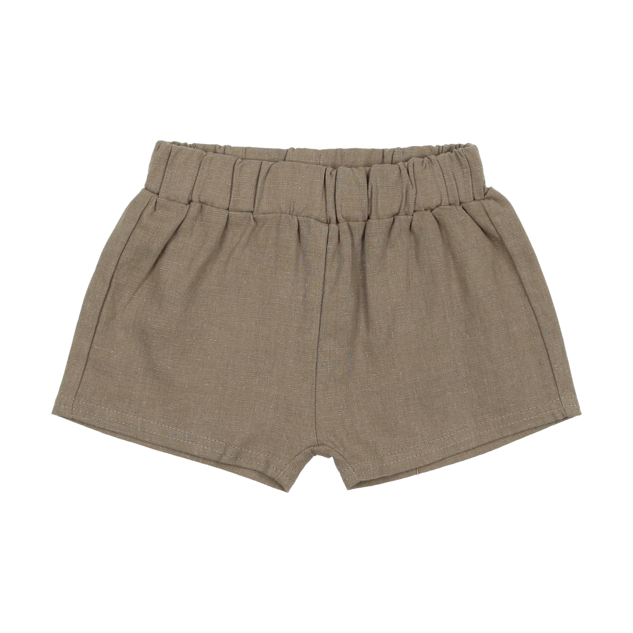 Analogie by Lil Legs Dark Green Linen Pull On Shorts