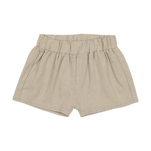 Analogie by Lil Legs Light Green Linen Pull On Shorts