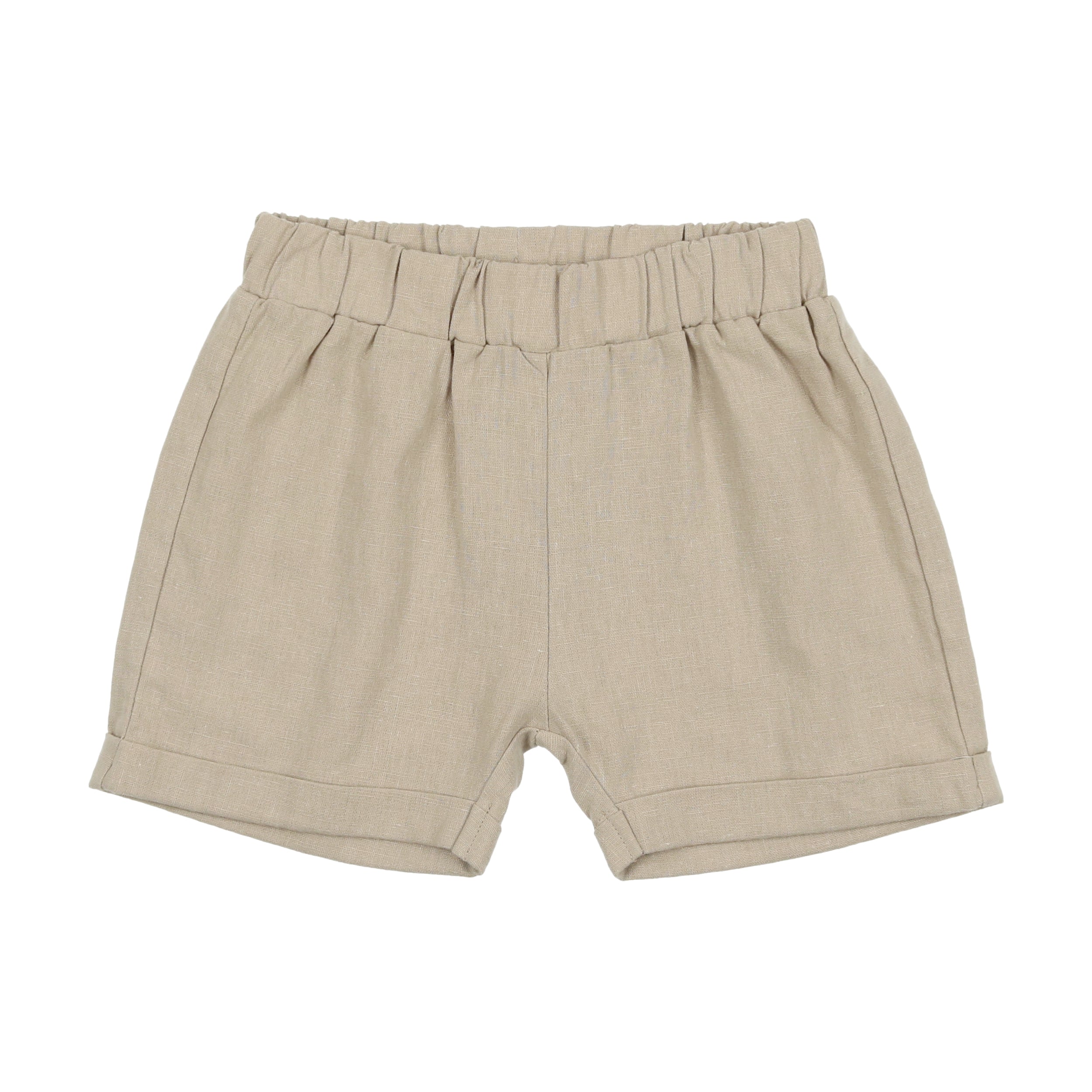 Analogie by Lil Legs Light Green Linen Pull On Shorts