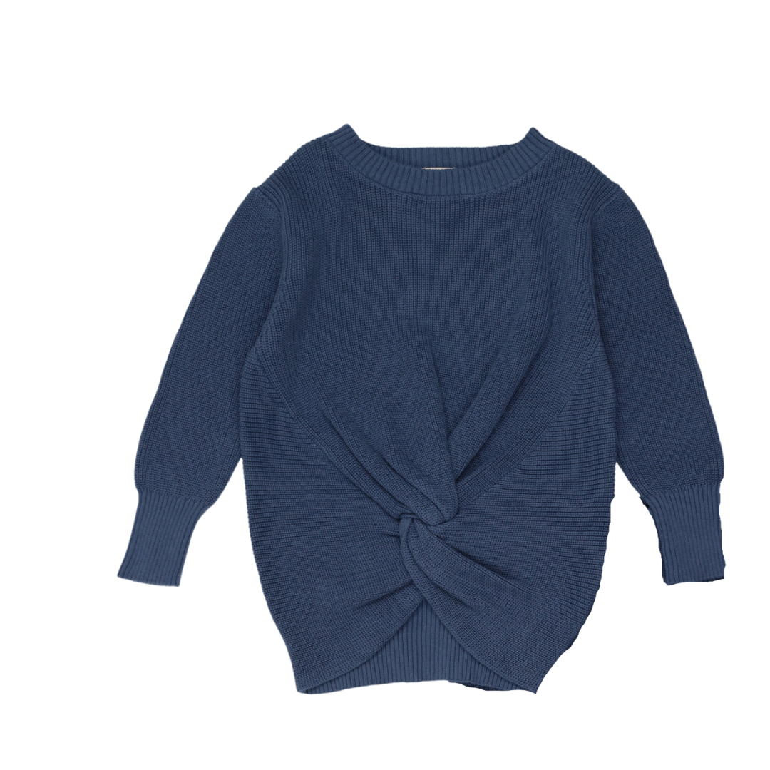 Bee & Dee Deep Sea Knit Twist Top