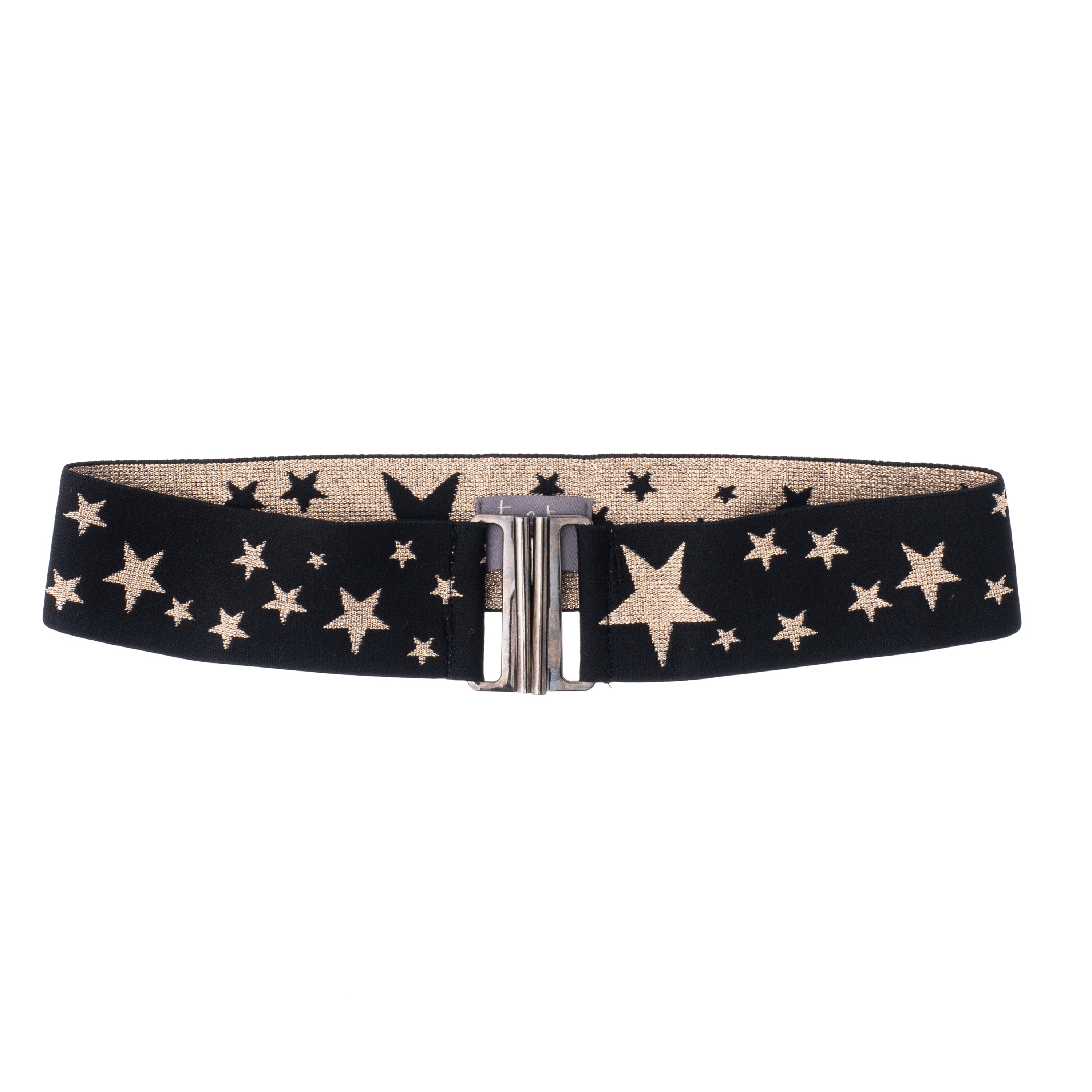 Tocoto Vintage Black Elastic Stars Belt