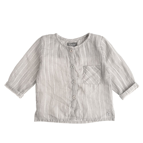 Tocoto Grey Lurex Striped Shirt