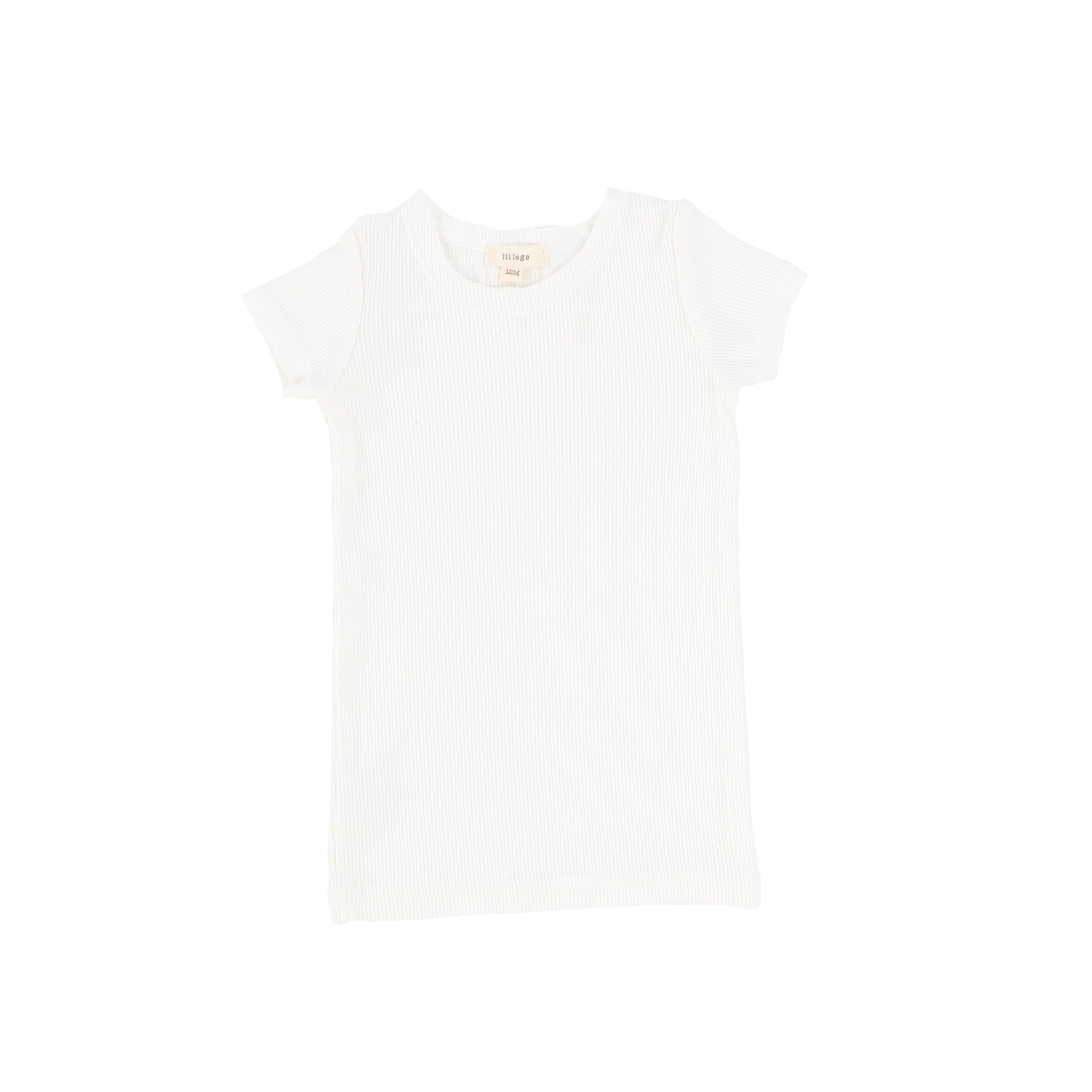 Winter White Short Sleeve Ribbed T-Shirt